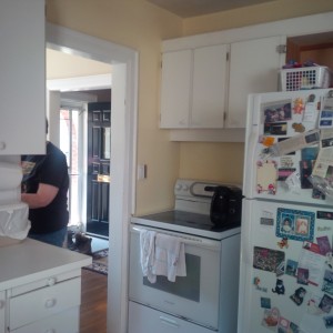 Before: The fridge wall