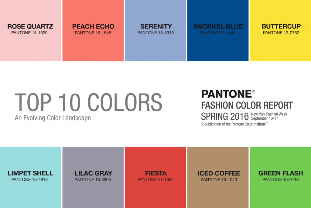 Pantone Fashion Colours 2016